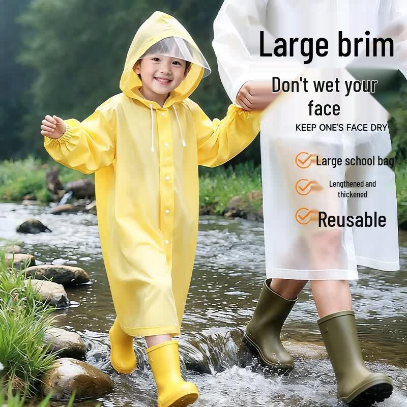 Children s Disposable Hooded Rain Poncho