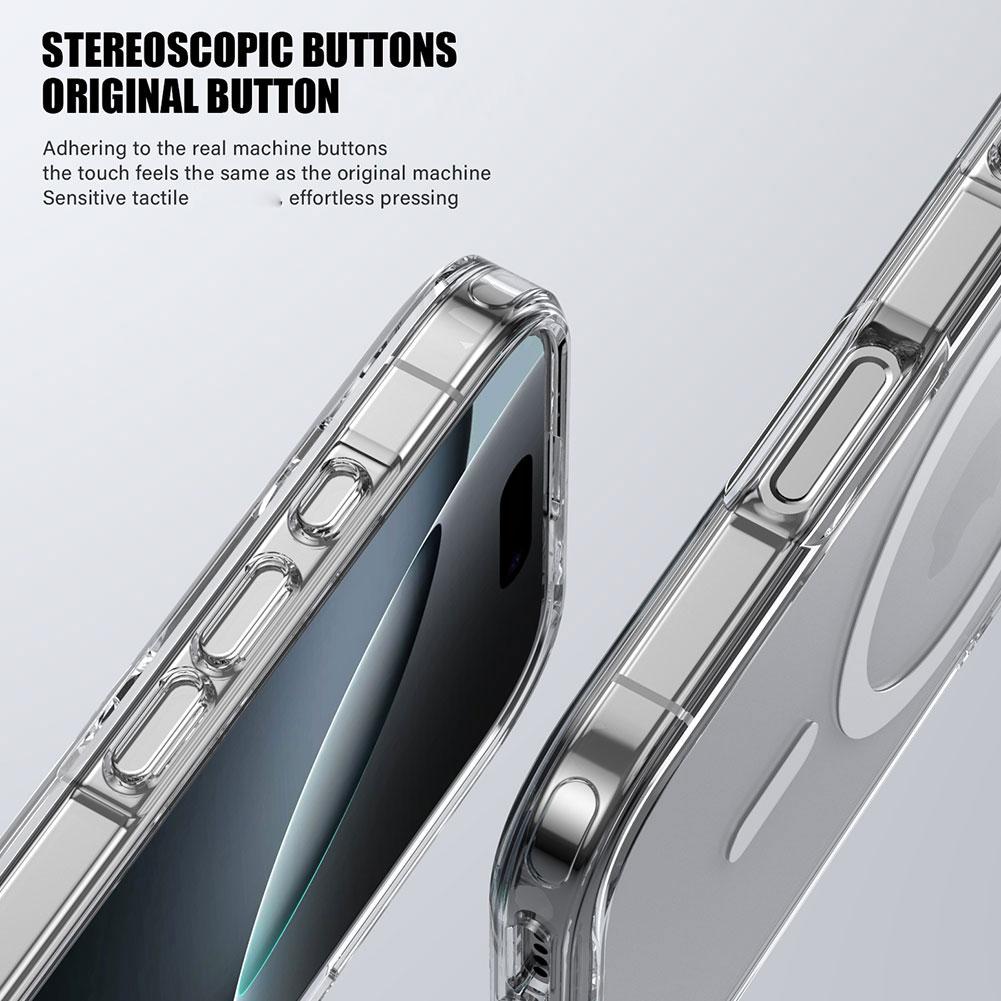 Luxury Clear Shockproof MagSafe Magnetic Case for iPhone 17 Air 17Pro 17 Pro Max Hard Back Cover Support Wireless Charging