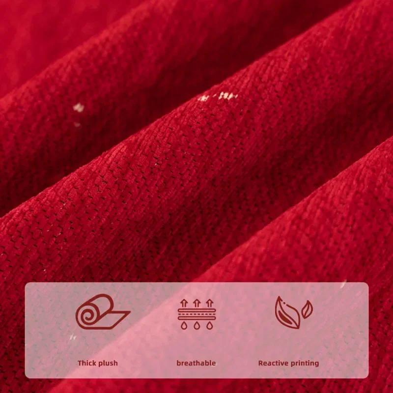Christmas Style Thick Chenille Sofa Towel Autumn And Winter Anti Slip Sofa Blanket For Home Soft Anti-Dirt Corner Couch Covers