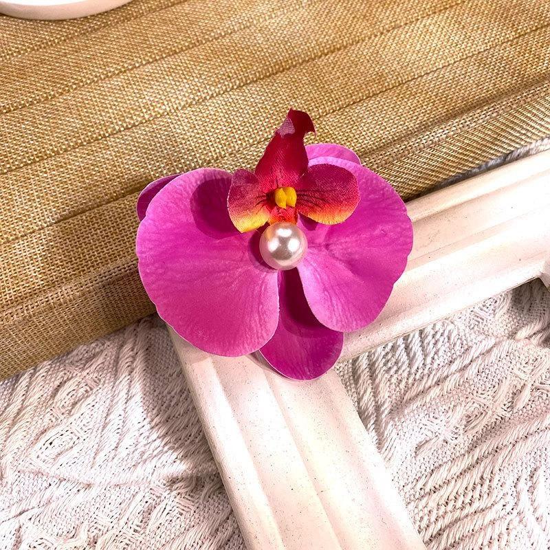 Fermagli per capelli a forma di fiore di giglio per donne ragazze Barretta Clip a pinza di granchio Fermagli per capelli per coda di cavallo Copricapo da bagno spiaggia Accessori per capelli