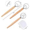 3 Pack Danish Dough Whisk Bread Mixer,dutch Whisk With Dough Scraper For Bread,pastry Or Pizza Doug