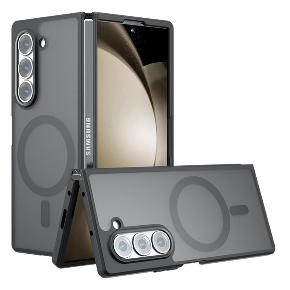 

Магнитный чехол для Samsung Galaxy Z Fold6 5G TPU+PC Матовый Защита от царапин Чехол для телефона Transparent Black