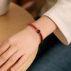 Single-heart lucky stone bracelet, red thread wish bracelet, couple friendship bracelet