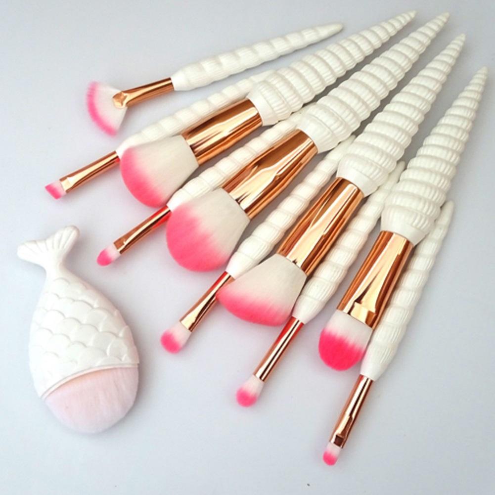 

10/11 шт. набор кистей для макияжа в виде раковины единорога, основа для макияжа «Русалка», косметика, тени для век, тени для век, набор кистей для макияжа Кабуки, набор инструментов