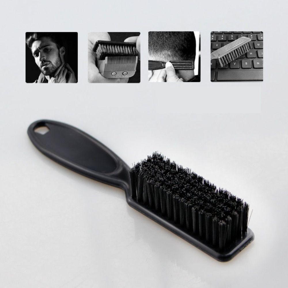 Comb Blade Comb Soft Bristles Brush Scissors Cleaning Brush Men Oil Head Brush Skin Fade Brush