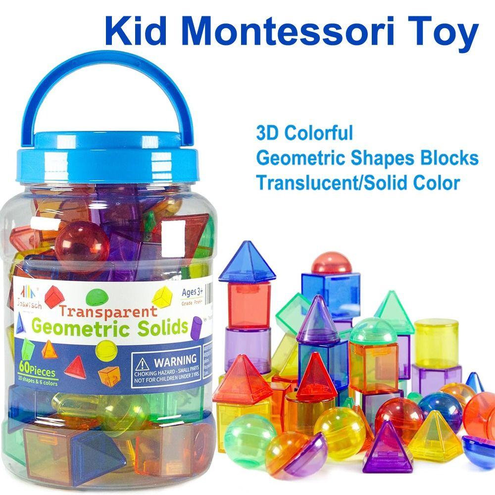 Translucent Montessori Table Toys 3D Sensory Learning Toy Kid Montessori Toy  Education Resources