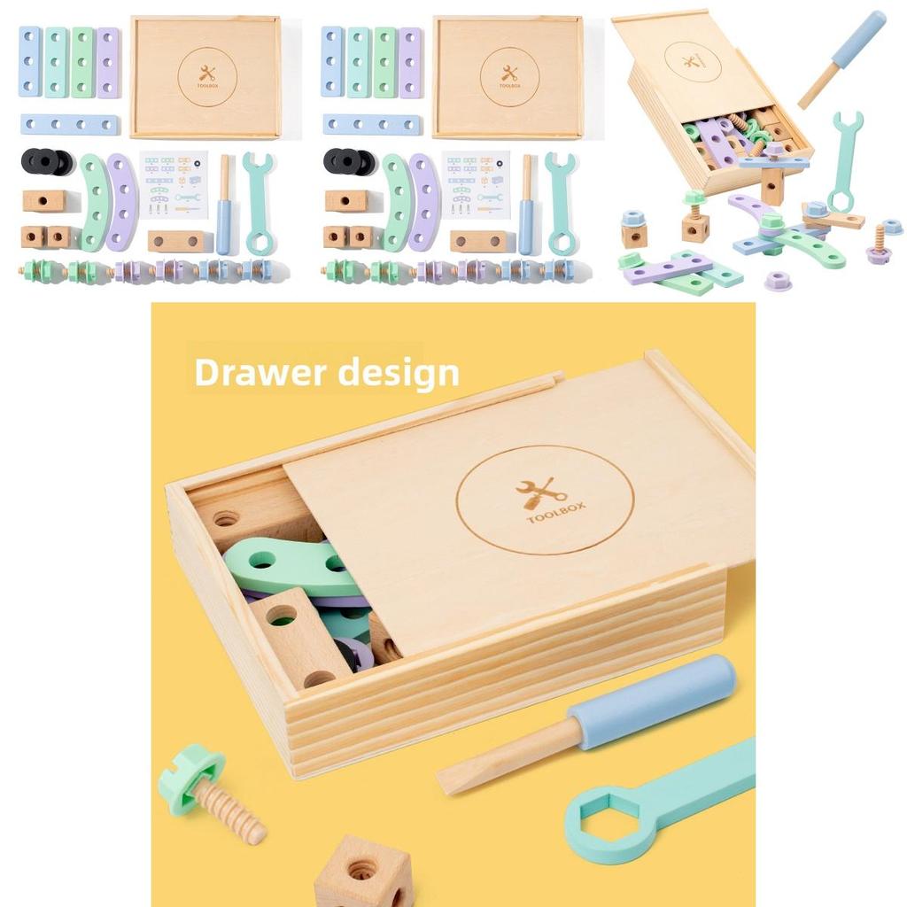 Tool Box For Kids Wooden Screwdriver Set Educational Toy For Early Learning