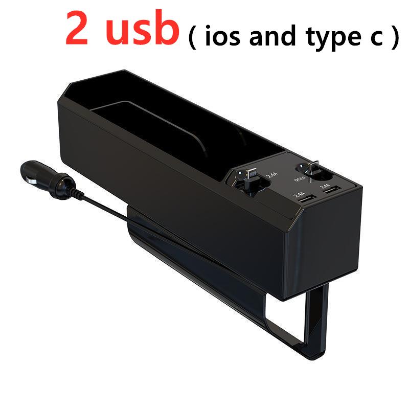 Fast Charging Car Seat Crevice Storage Box Seat Gap Slit Pocket Catcher Organizer Universal Car Seat Organizer Card Phone