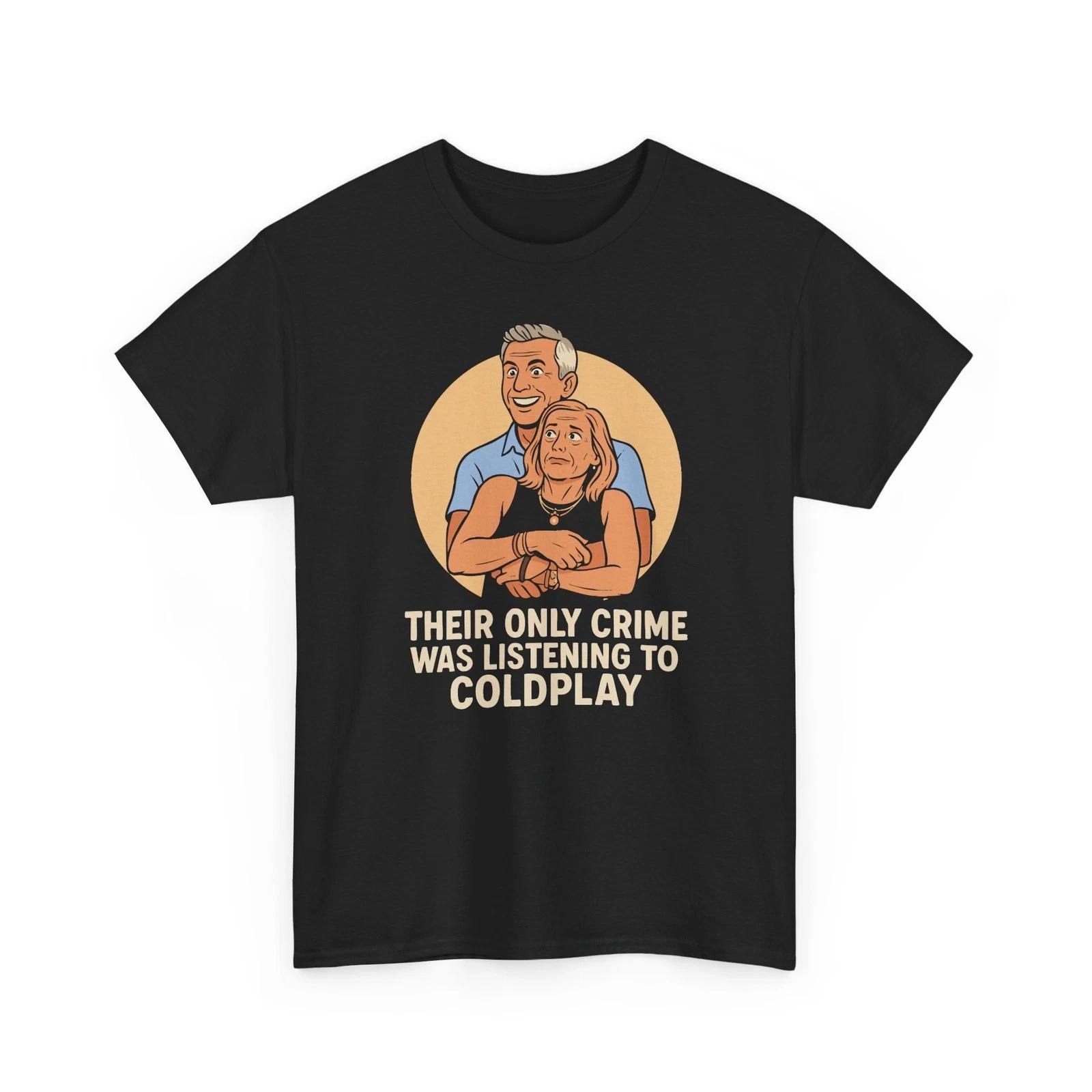 Coldplay Cam Couple - Funny Cartoon Graphic Gildan Cotton Tee S