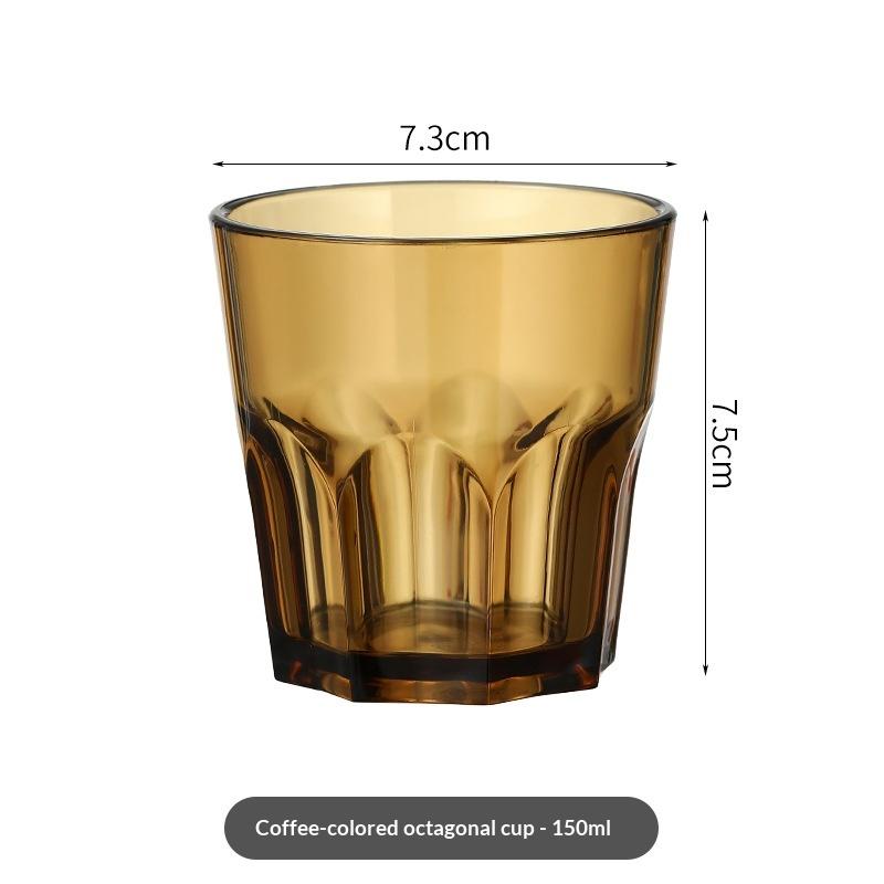 Acrylic Whiskey Cups Unbreakable Transparent Beer Cup Plastic Coffee Milk Breakfast Cup Spirit Glass Drinkware Juice Tea Cup A6
