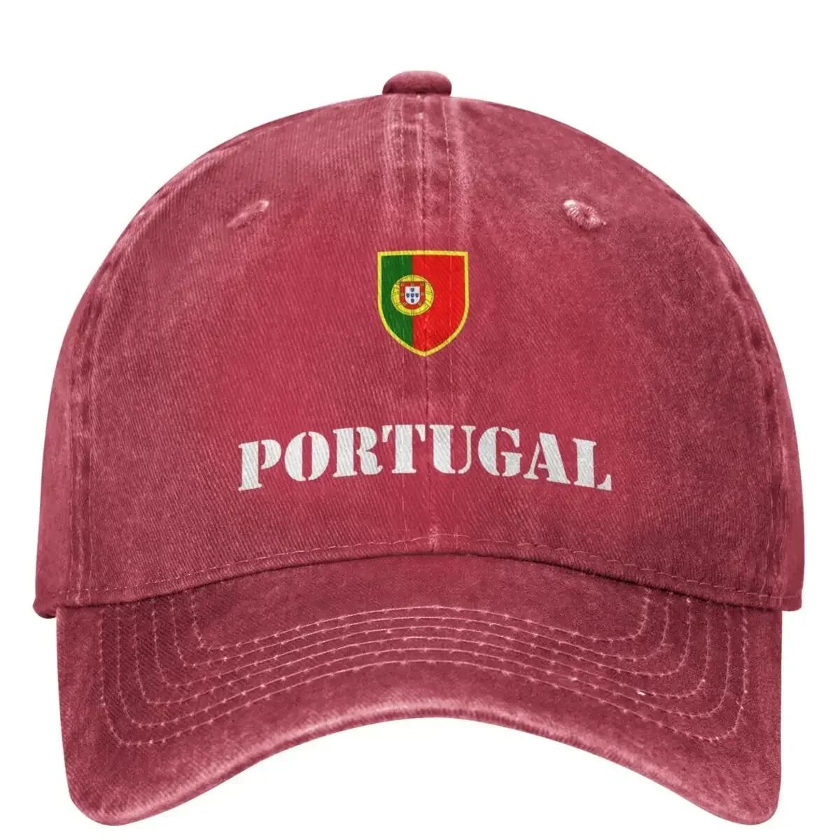 

Portugal Soccer Flag Badge Denim Baseball Cap Portuguese Outdoor Sport Hip Hop Hats Summer Men Fashion Sun Visors Baseball Caps One Size