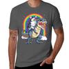 Corgi Riding Dinosaur T Rex Shirt Funny Rainbow Dog Tshirt Outdoor Sports Short Sleeve Top