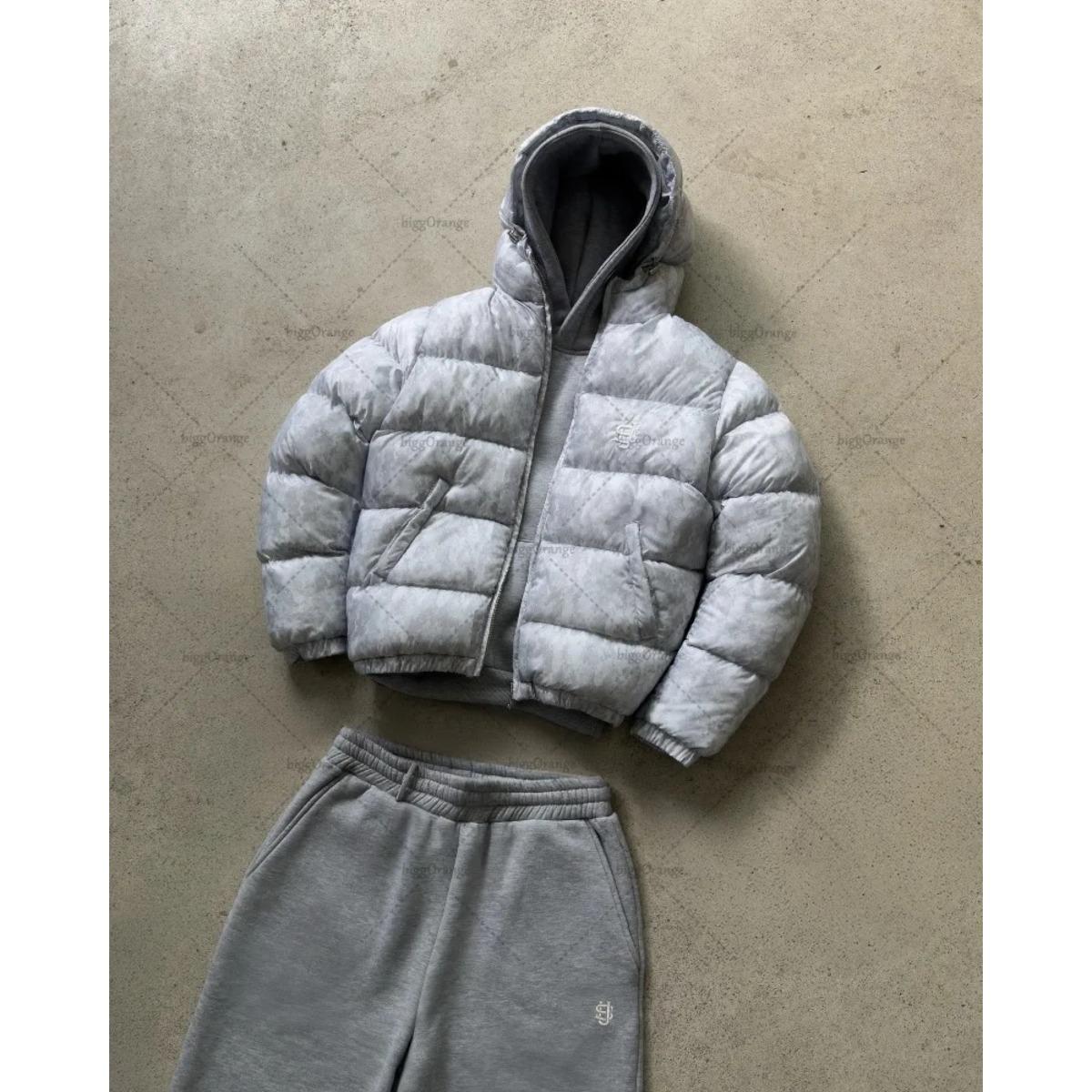 BeatStreet Американская уличная куртка Осень Зима Модная Повседневная Куртка на хлопковом наполнителе Парная Свободная Куртка M