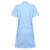 Solid Color Lab Coat Uniform Dress for Women Adults S-XXL - Short Sleeve with Lapel Collar and Button Front Hospital Scrub