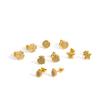 Stainless Steel Flower Ear Studs With Gold Plating For Women Summer
