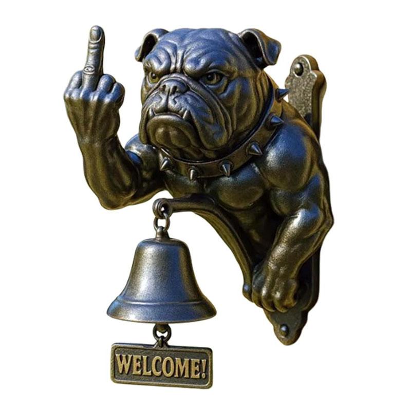 

Смешной дверной звонок Бульдог, Деревенский чугунный дверной звонок Собака, Смешное кольцо для двери с собакой, Подвесное украшение 18*13*12cm