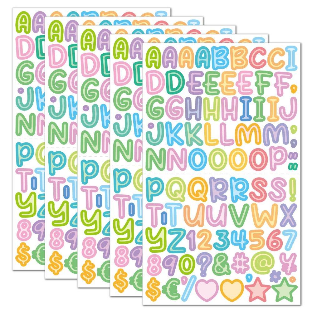 Cartoon Cartoon Initial Alphabet Paster 26 Letter Number Stickers  Hand Ledger Materials