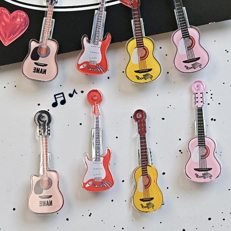 Gitarren Haarnadel für Teenager Elegante Haarspange 2000er Anime Mädchen Niedliche Haarform Dekorationen