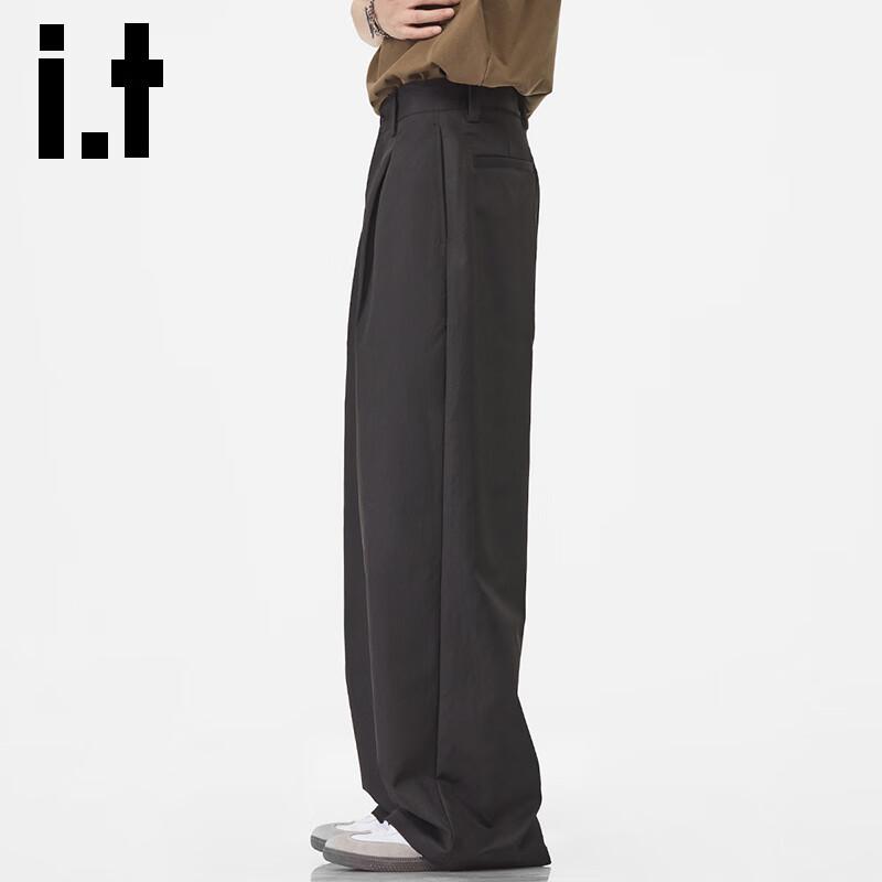 izzue it Men's American Retro Loose Straight Casual Trousers