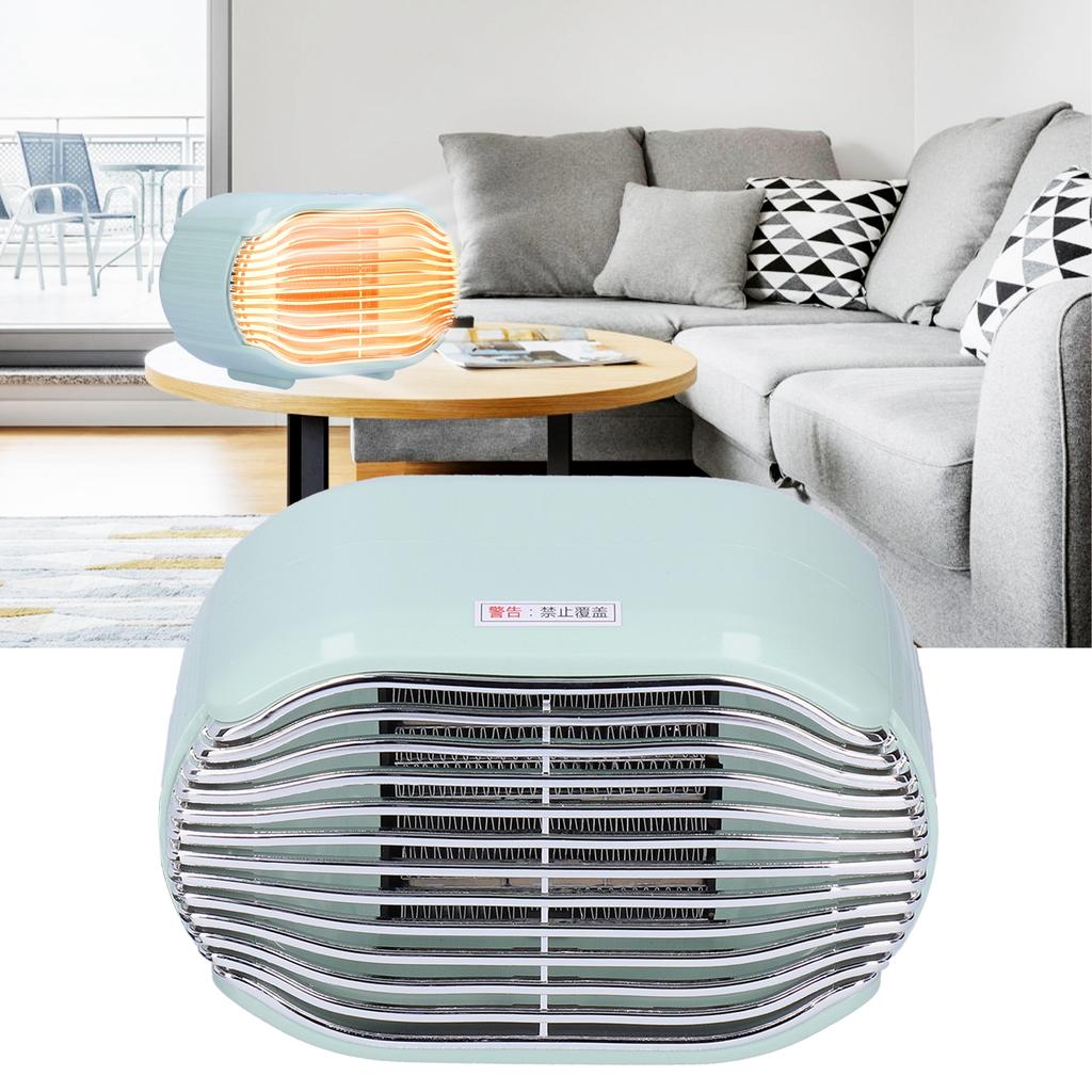 800W Winter Office Mini Electric Desktop Heating Fast Energysaving Fan Heater  (vert )