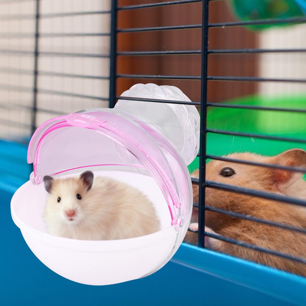 Acrylic Small Pet Animal Cage External Bathroom Toilet House for Hamster Guinea Bathing