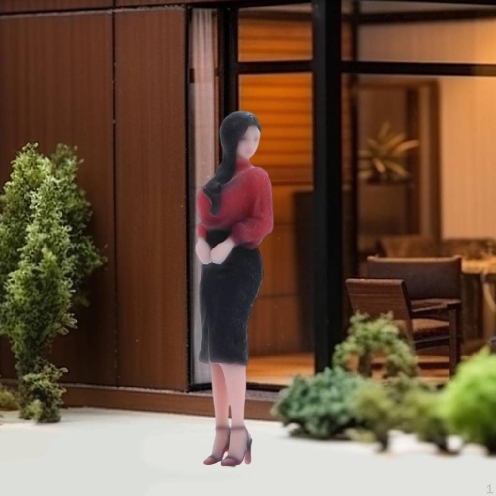 1/64 Female Figure Miniature Human Model for Scene