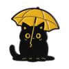 Funny Black Cat With Umbrella Enamel Pins Duck With Rain Boots Metal Brooches Lapel Badge Jewelry Gifts For Friends