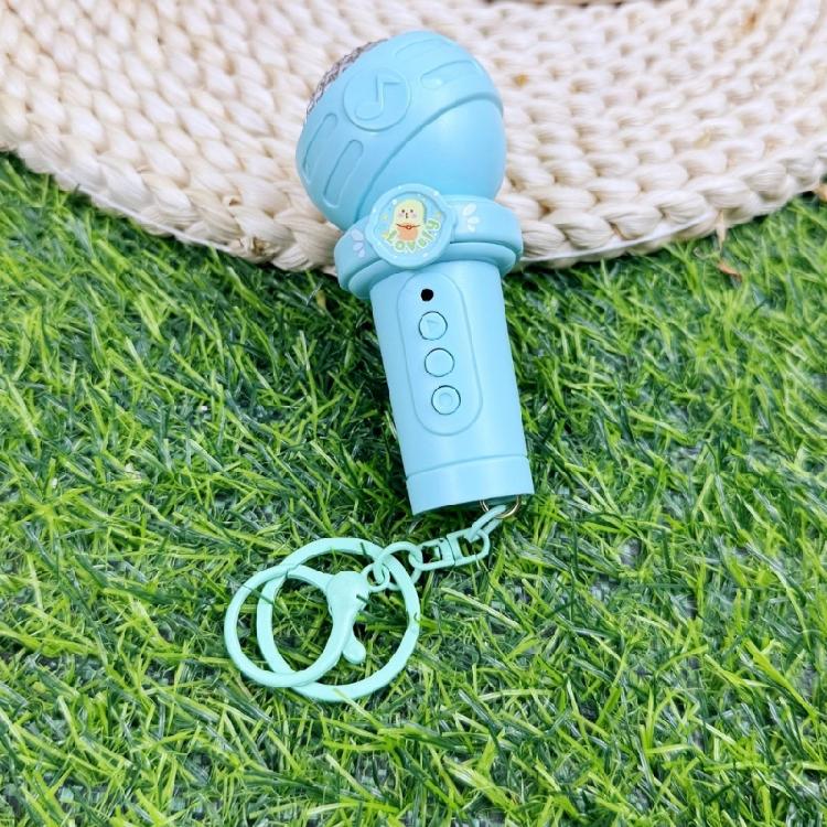 Kids Microphone Keychain Shape Recorder Pendant Reusable Recording Function Compactly Keyring Design Safe ABS Gift Item
