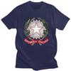 Custom Emblem Of Italy T Shirts Men 100 Cotton Tees Italian Flag Tshirt ShortSleeve Fashion Tshirt