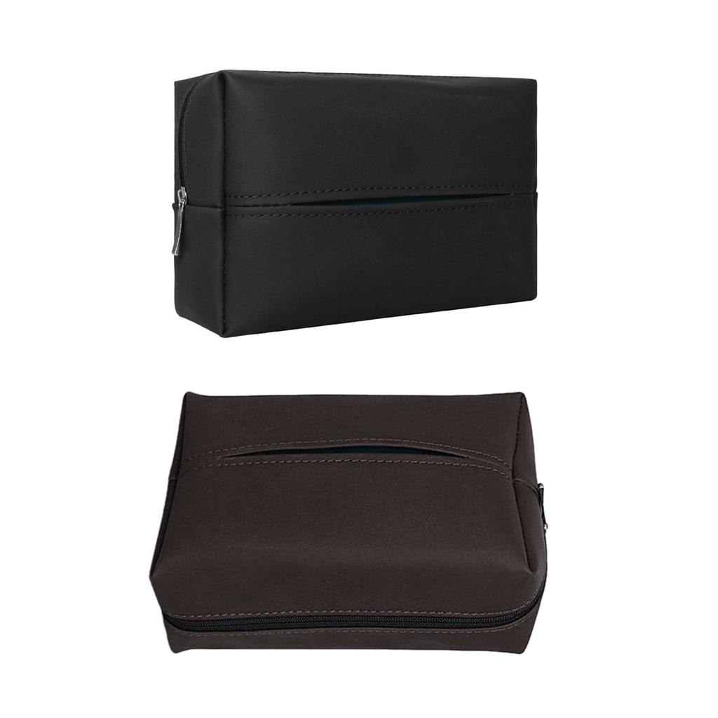 Car Tissue Box Towel Sets Car Sun Visors Tissue Box Holder Auto Interior Storage Decoration Waterproof
