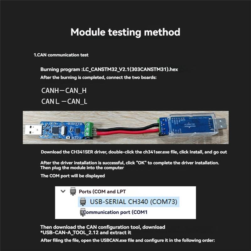 Canbus Analyzer Adapter Onboard USB To CAN Built-In CAN Transceiver TJA1051T-Communication Module For CAN Network Diagnostics-A9