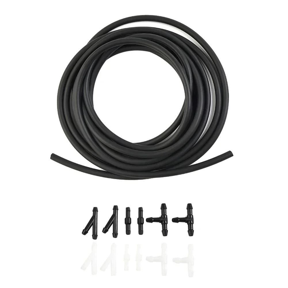 Complete Windshield Wiper Washer Nozzle Hose Kit Front And Rear Placement Suitable For Most Windscreen Washer Jet Pumps