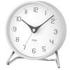 MAG Table Clock Analog Silent Continuous Second Hand Stand Cute Stylish Simple Interior Diameter 11.2 cm White Cozy Time T-794A WH-Z Noah Seimitsu