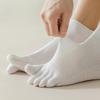 Men's Antibacterial Cotton Split-Toe Socks - Breathable, Sweat-Absorbing Five-Finger Socks for Spring/Summer.