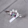 Huitan Stylish Dainty Bright Zirconia Ring Female Engagement Ceremony Party  Color Finger Jewelry Accessories for Wedding