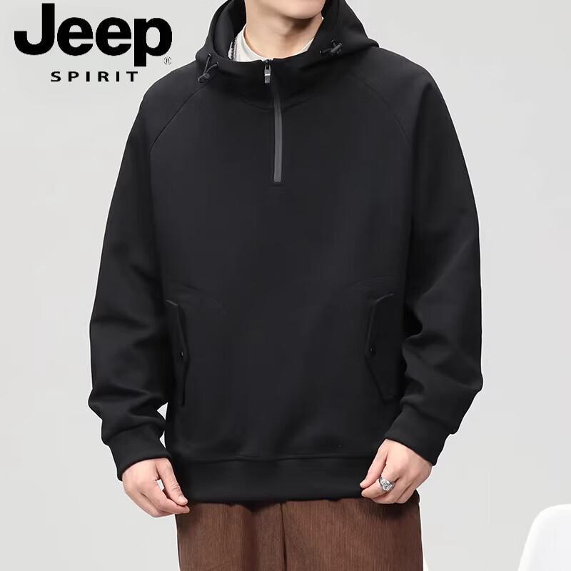 JEEP SPIRIT Men s Half-Zip Hoodie L