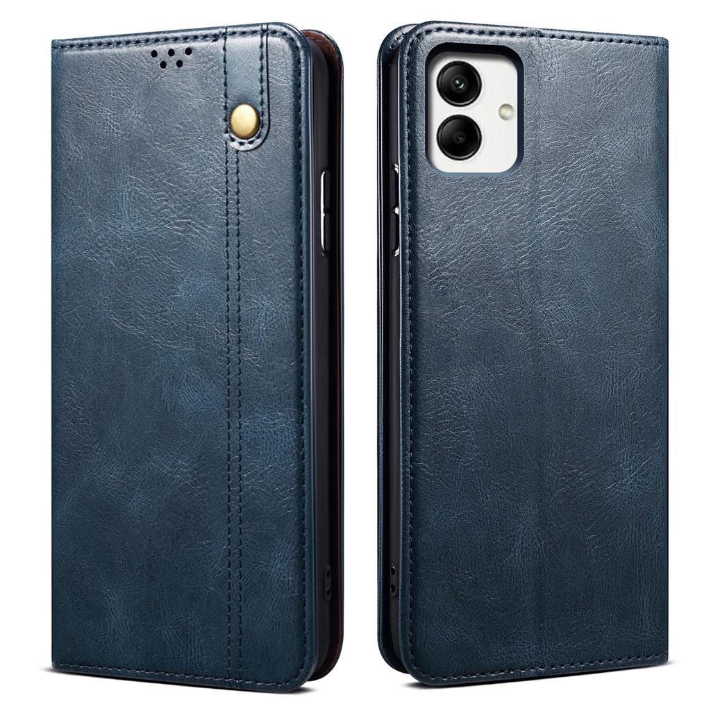 For Samsung Galaxy A07 Case Crazy Horse Texture Waxy Leather Wallet Stand Phone Cover