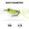 6cm 12g Oberflächenfrosch Weiche Angelköder Hecht Wobbler Künstlicher Köder Für Angelzubehör Barschköder Rochenfrosch Mit Rock