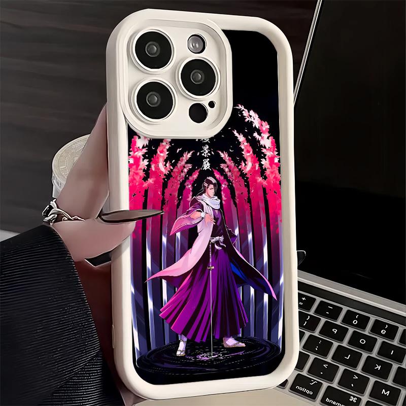 Phone Case for iPhone 17 Air 16E 15 16 Pro Max Bleach Kuchiki Byakuya Cover 14 Plus 13 12 Mini Soft Shell Silicone Fundas