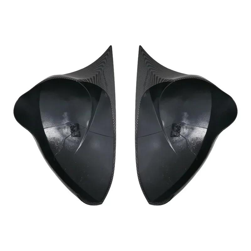 Carbon Fiber Style Black Rearview Side Mirror cover Caps For Seat Leon MK2 1P Ibiza MK4 6J 2008-2017 Replacement