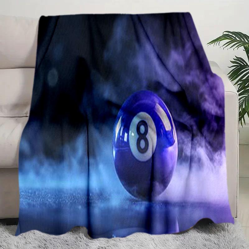 Billiards Plush Blanket Soft Comfortable All Seasons Perfect Sofa Office Nap Travel Birthday Gift Christmas Present