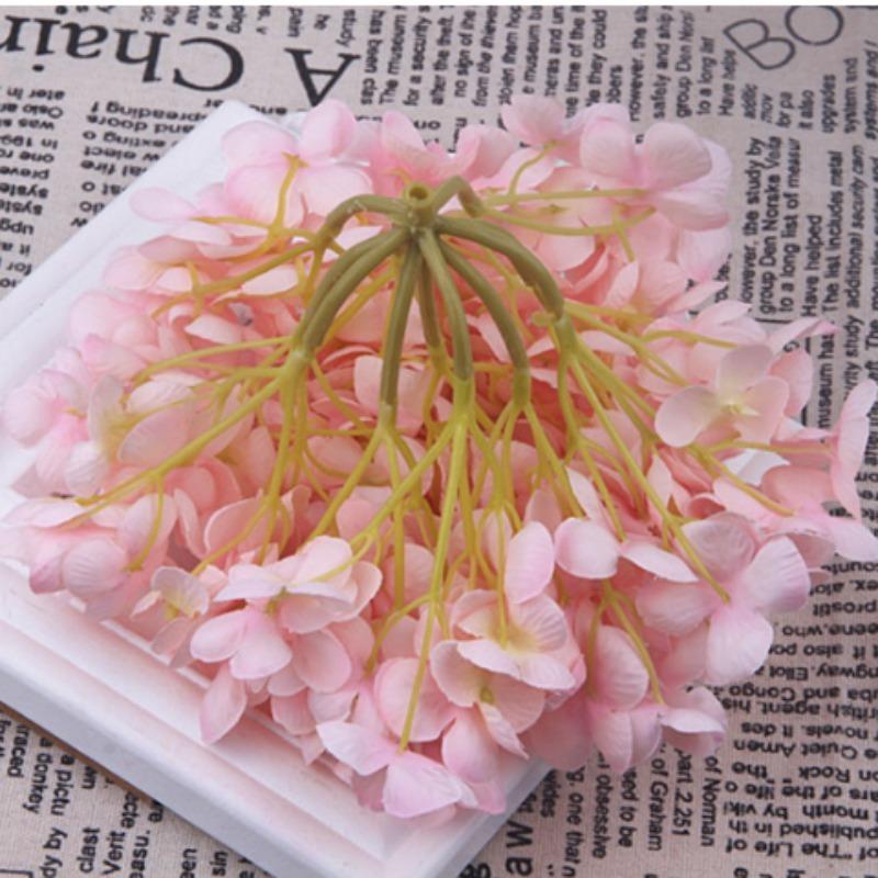 Fashion Simulation Round Broken Hydrangea Flower Head DIY Wedding Hydrangea Flower Head Artificial Flower Decoration Flower