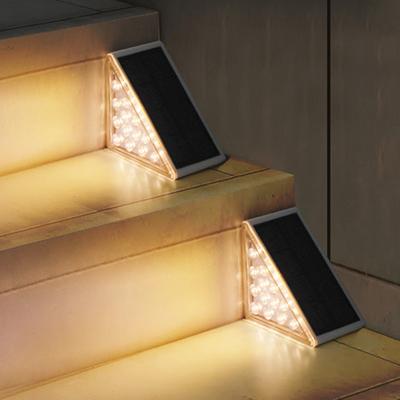 Wireless Solar Triangular Step Lights Easy Installation Outside Lights For Outdoor Deck
