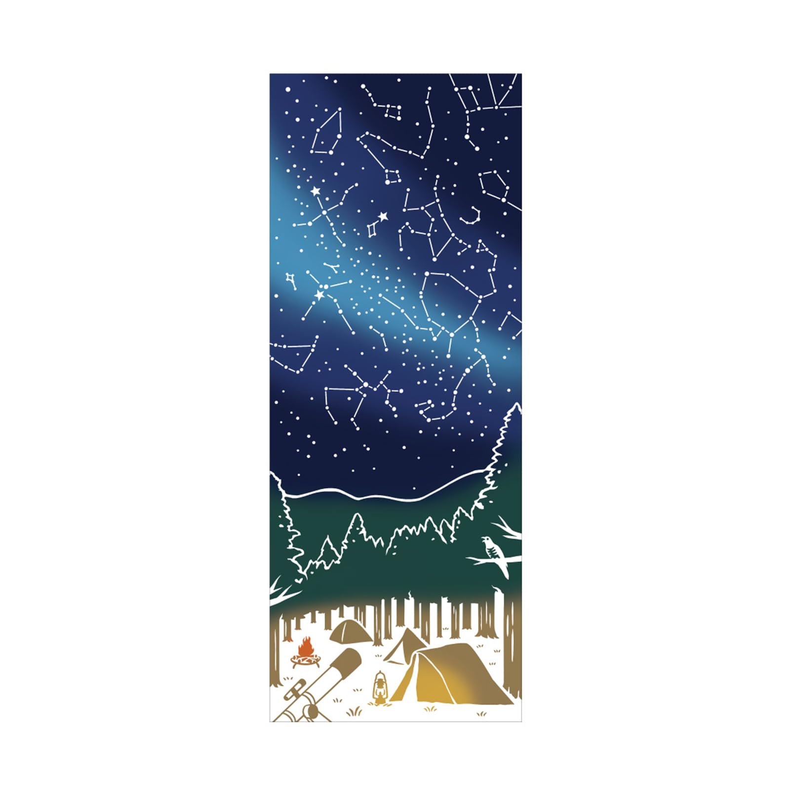 

JIKAN STYLE kenema Tenugui Hand Starry Sky Made in 35 x 90 50284 Towel, Camp, Chū-dyed, Japan, 100% Cotton, Approx. cm,
