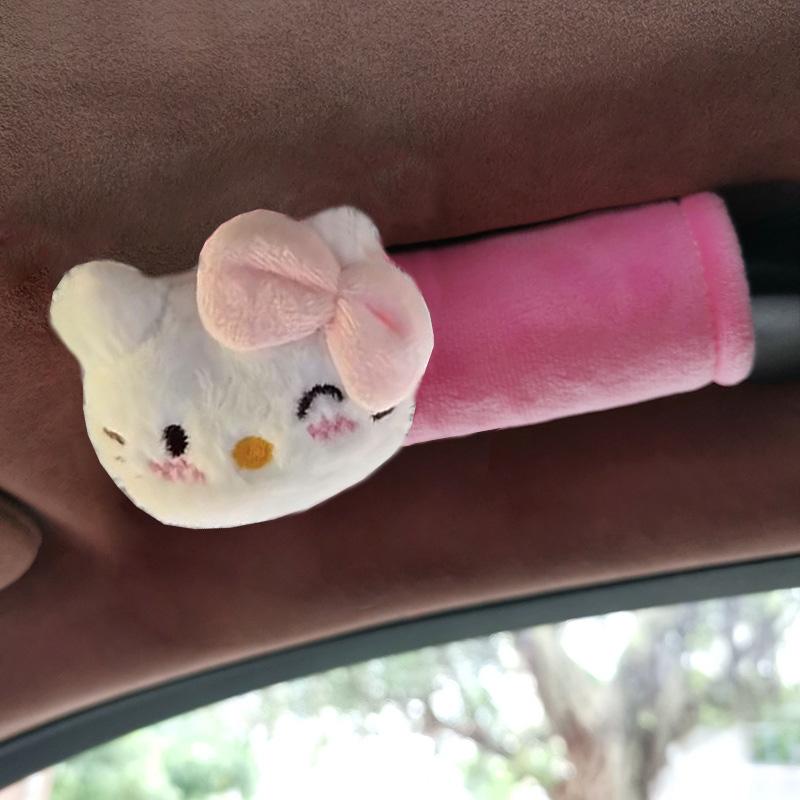 

Милый мультяшный поросенок кролик чехол на ручку двери салона автомобиля универсальный плюшевый чехол для ручника протектор держатель для крыши автомобиля защита