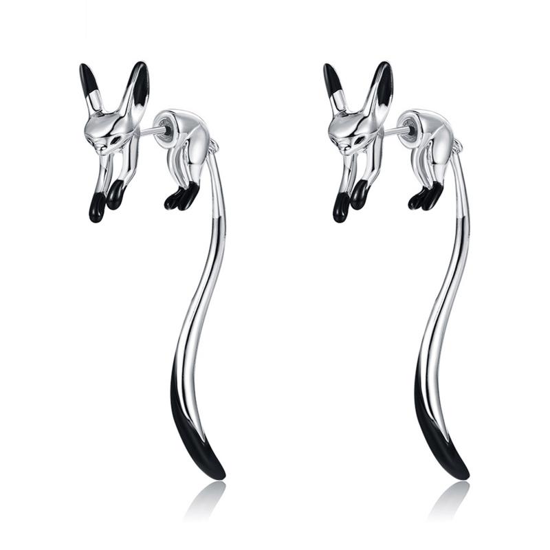 

Long Tassels Earrings Animal Earrings for Girls Cute Little Fox Stud Earring Long Tail Fox Earrings Teen Girls Fashion