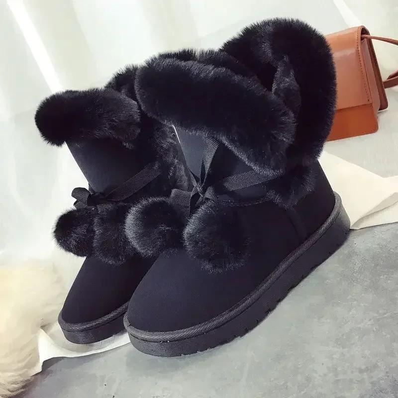 Fashion Chunky Ladies Snow Boots Fashion 2024 Female Shoes Kawaii Cute Platform Large Size Warm 39 Boot Winter Novelty Spring Autumn Hot