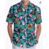 A new large-size men's fashion digital printing short-sleeved shirt in summer from the source manufacturer
