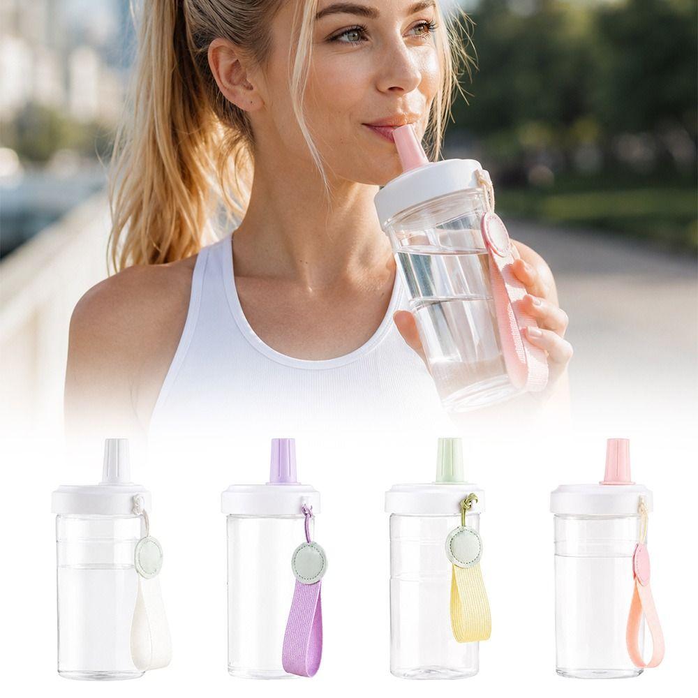Plastic Tumbler Milk Tea Cup Leakproof Drinkware Bottle New Straw Water Bottle Home Office