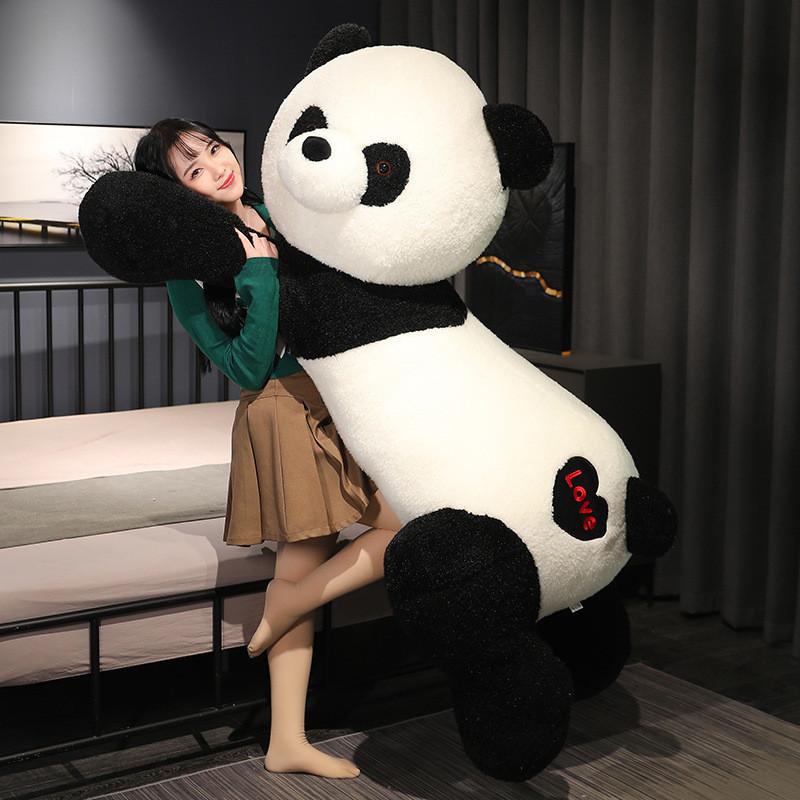 Adorable Plush Panda Cartoon Lounging Soft Plush Toy Kids Bedtime Gift Doll